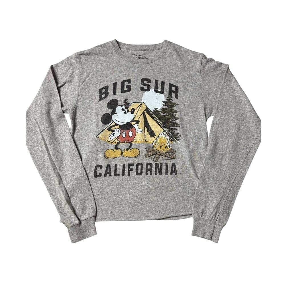 Disney Mickey Mouse Big Sur California Cropped Tee Size S Gorpcore - Picture 1 of 8